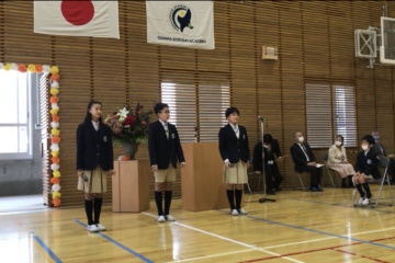 入学式でのウェルカム・メッセージ② 　Welcome message at the entrance ceremony②