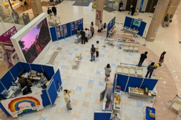 An exhibition about Rohingya refugees in Aeon mall