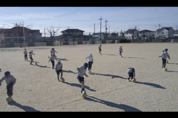 2年生：ボール蹴りあそび　Grade 2: Ball kicking game