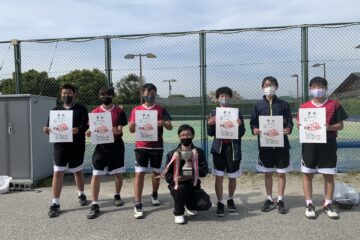 男子テニス部団体戦　市大会優勝！/Boys’ Tennis Club Team Wins City Tournament!